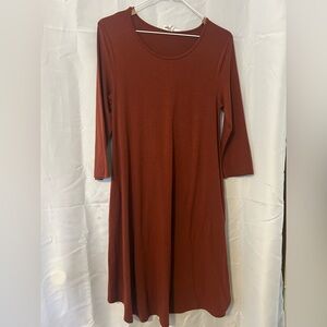 Elegant Rust Dress